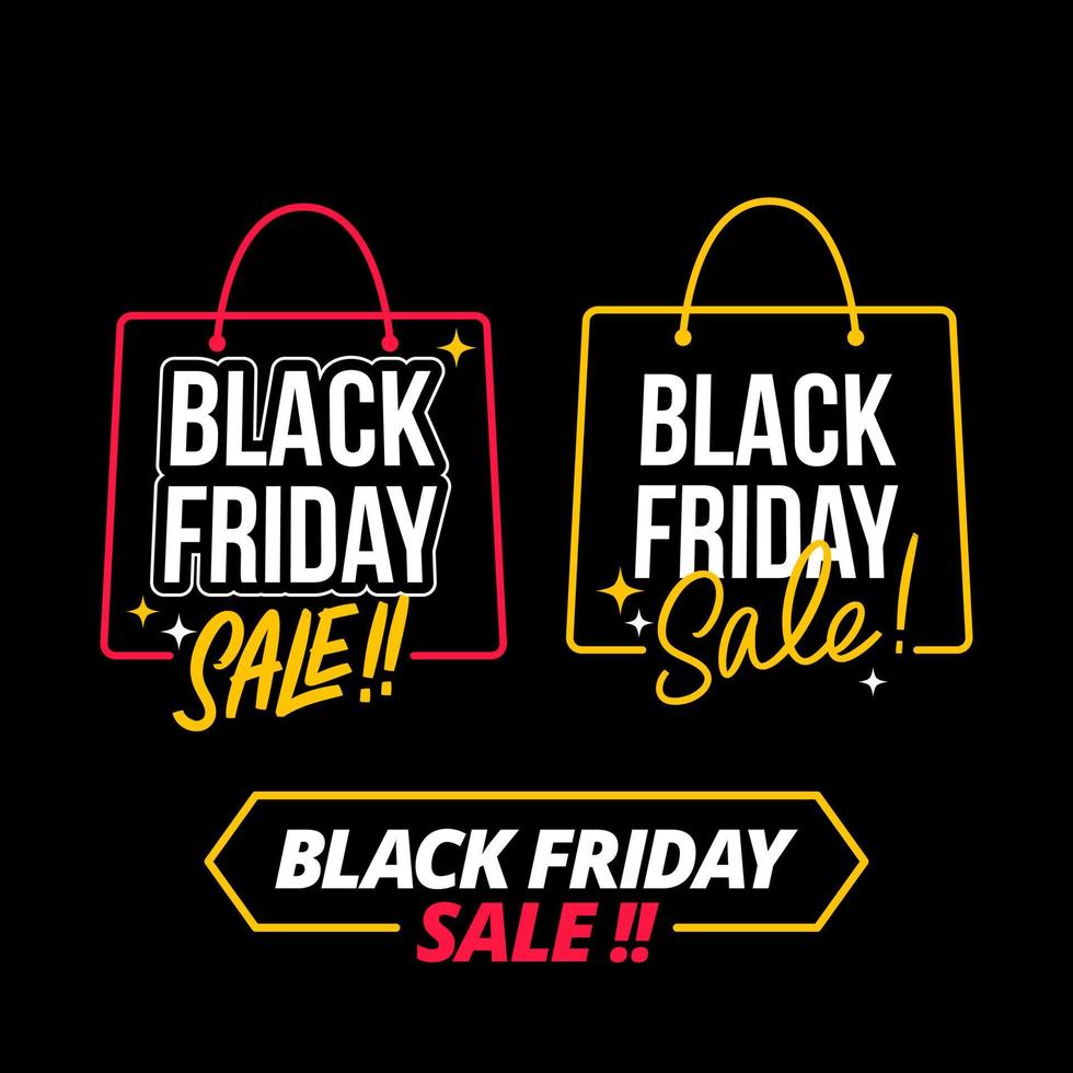 Black Friday Lettering Text Promotion Campaign vector