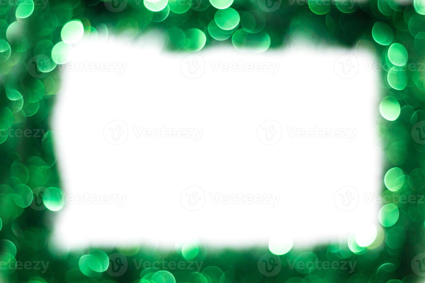 Abstract green blurred border background for Christmas photo