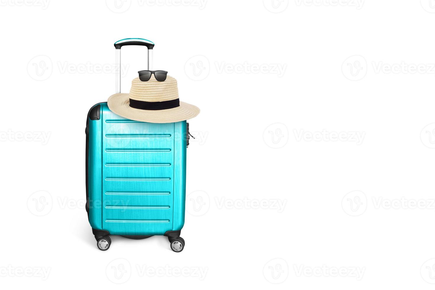 isolated suitcase on a white background photo