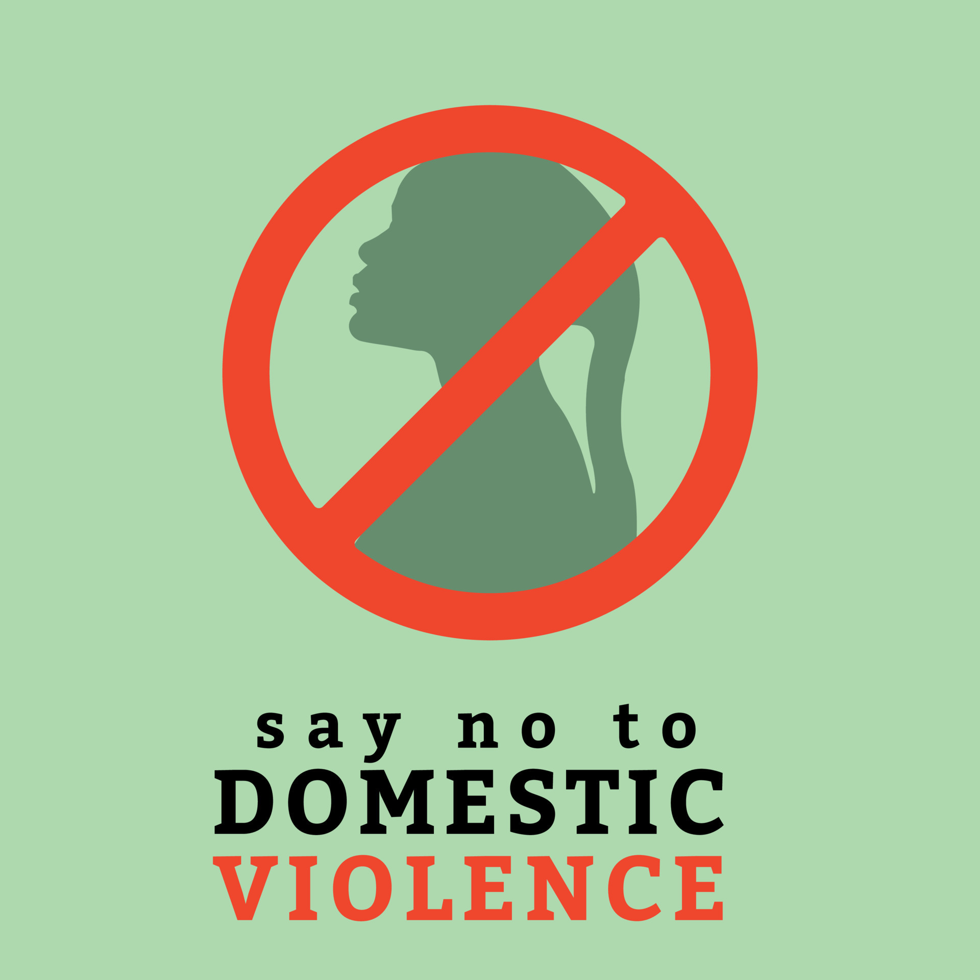 Social message for domestic violence 14012937 vector art at vecteezy