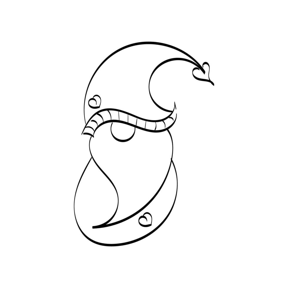 esquema dibujado a mano ilustración de navidad. vector