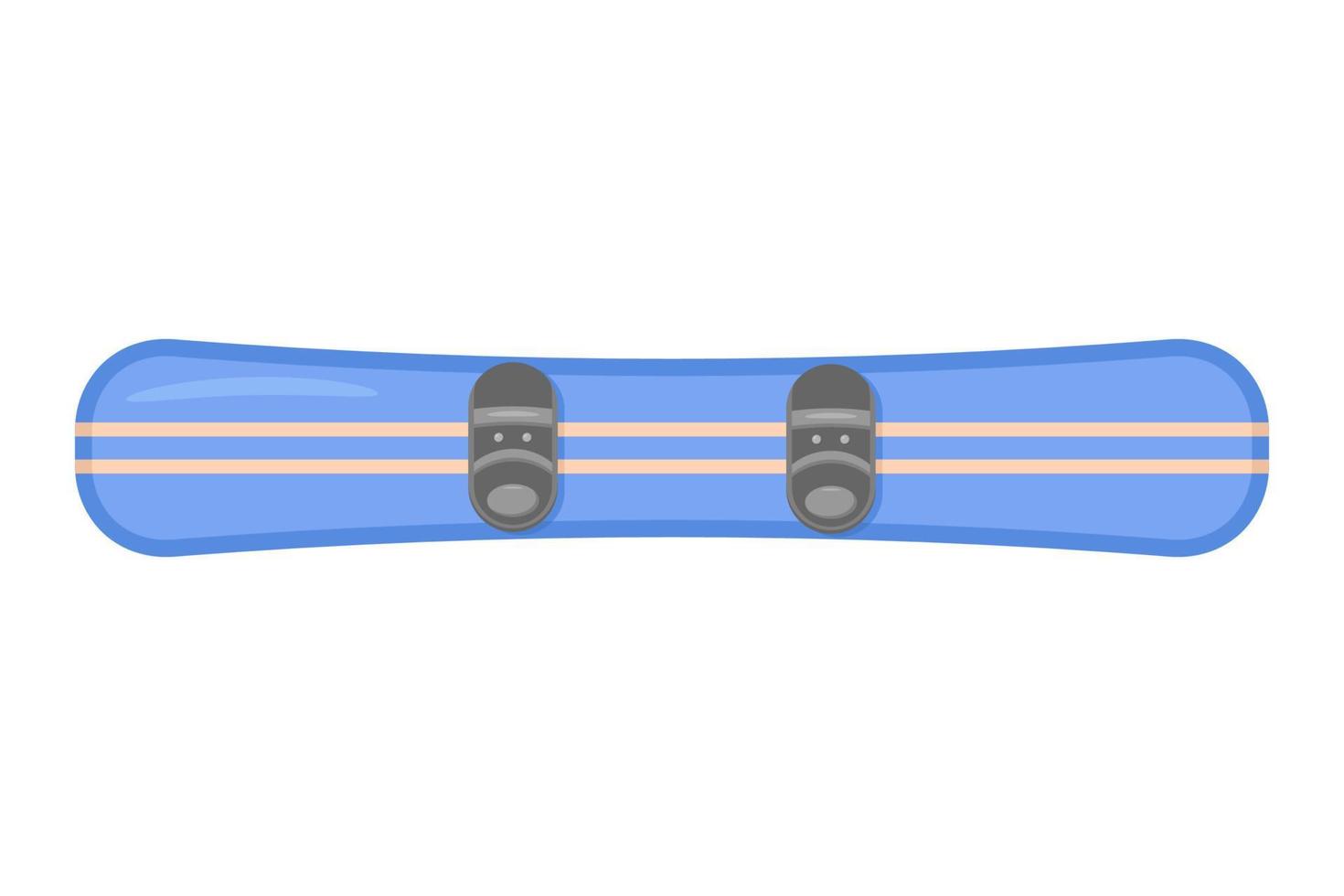 snowboard azul aislado sobre fondo blanco. icono plano de la tabla de snowboard. elementos para la imagen de la estación de esquí, actividades de montaña. ilustración vectorial vector