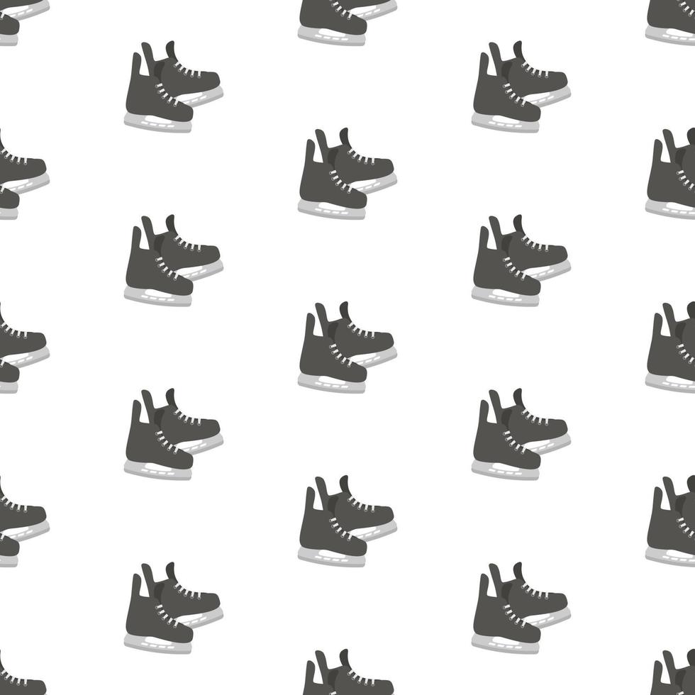 Seamless pattern with winter hockey skates. vector illustration