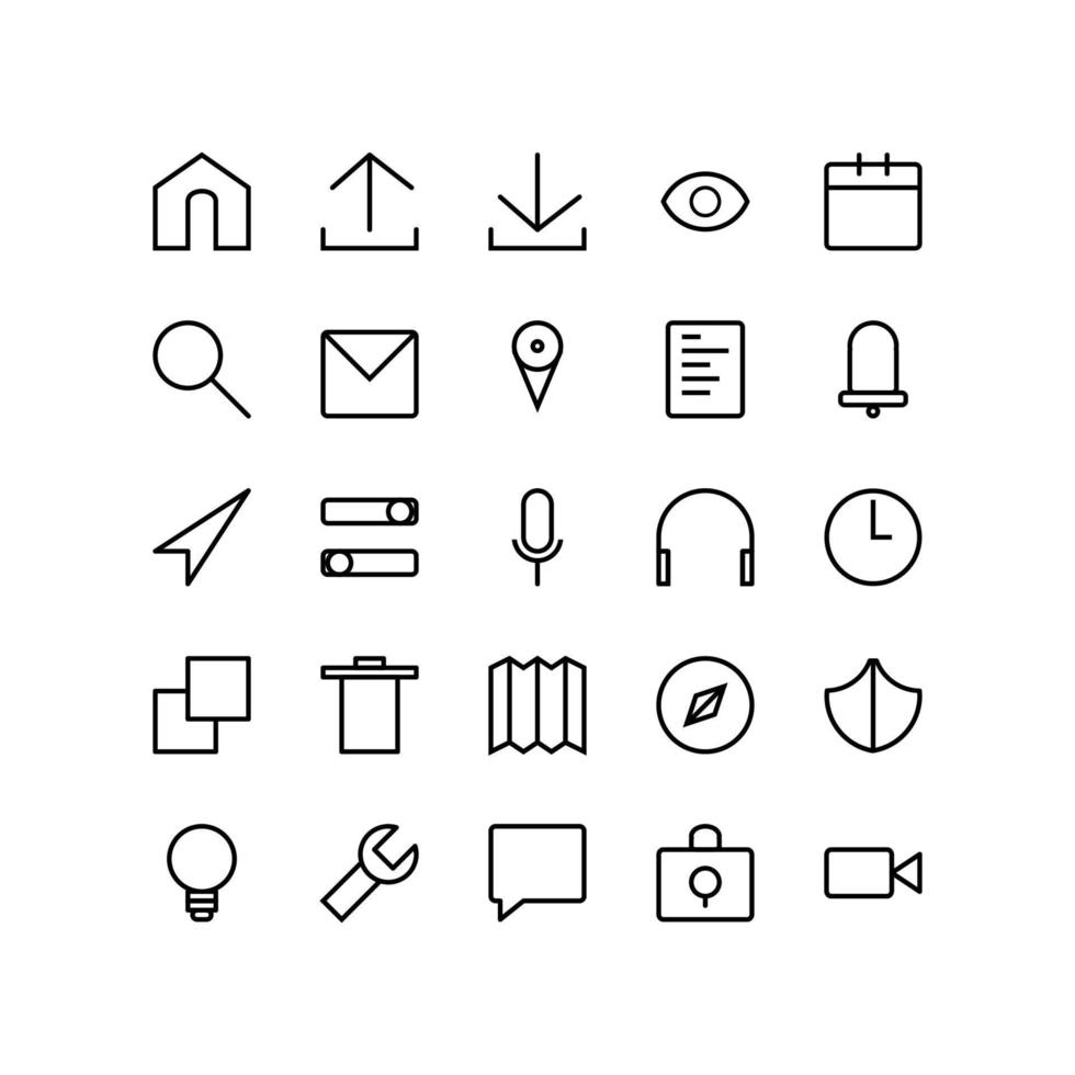 Web icon line style with thin lines vector