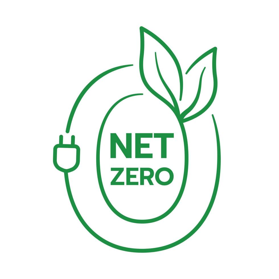 Logo Net Zero Emission CO2. Logo Vector illustration