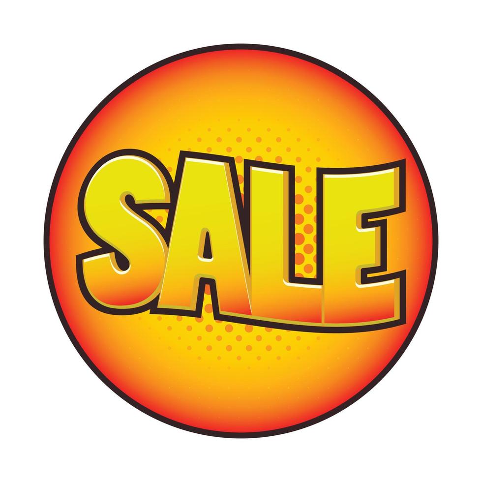 Sale comics icon vector