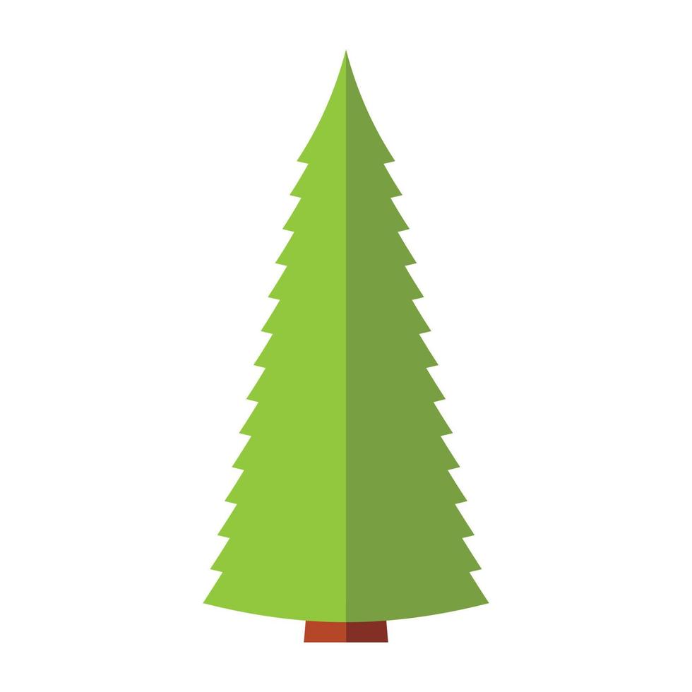 Fir-tree flat symbol vector