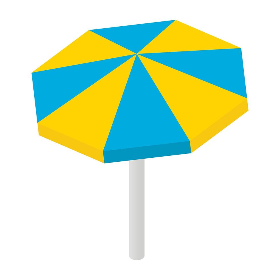 Beach sunshade isometric 3d icon vector