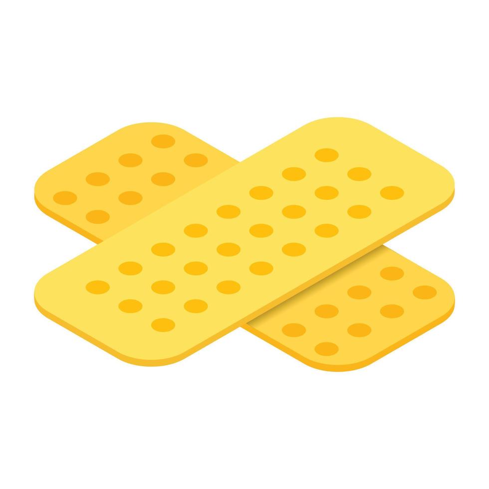 Patches isometric 3d icon vector