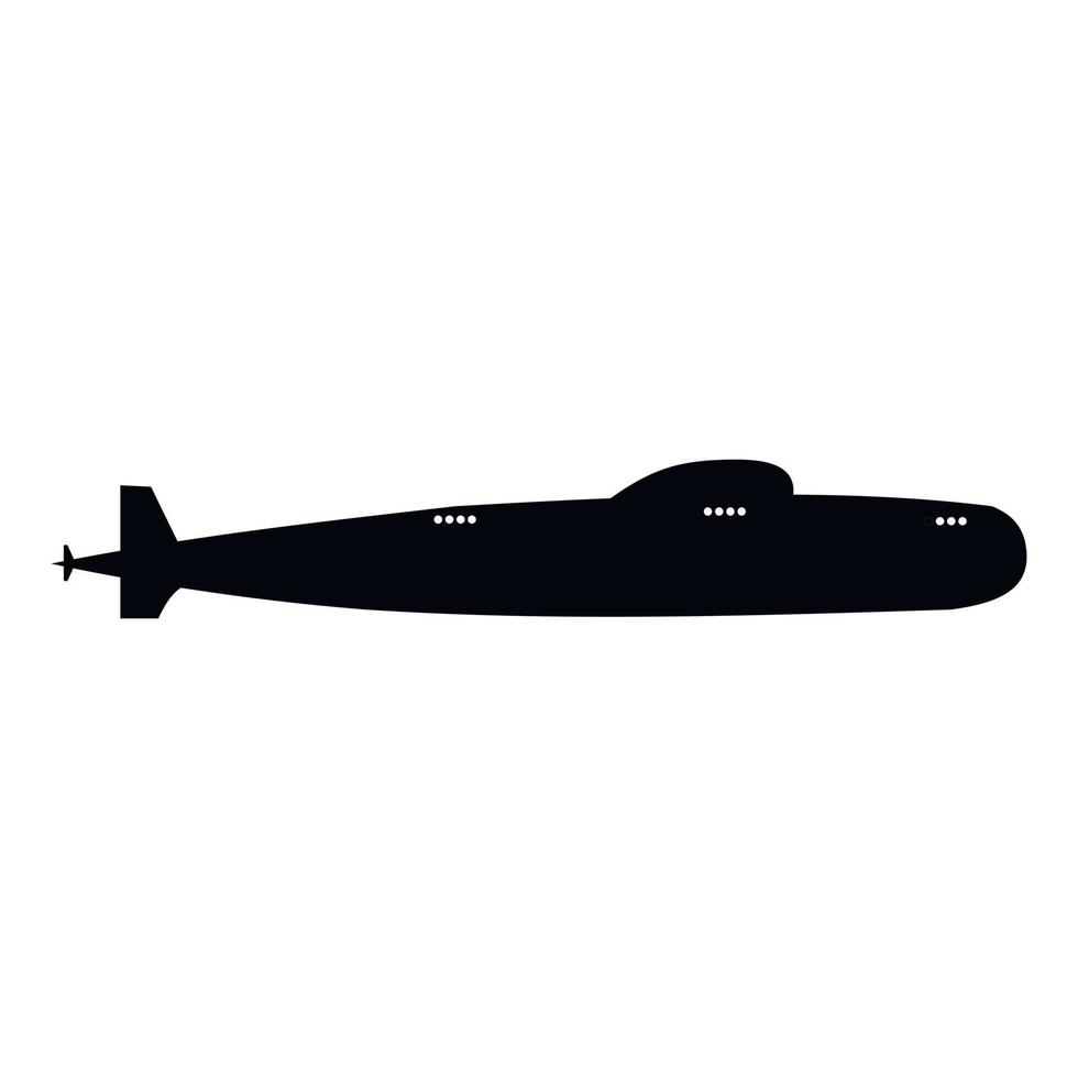 Submarine simple icon vector