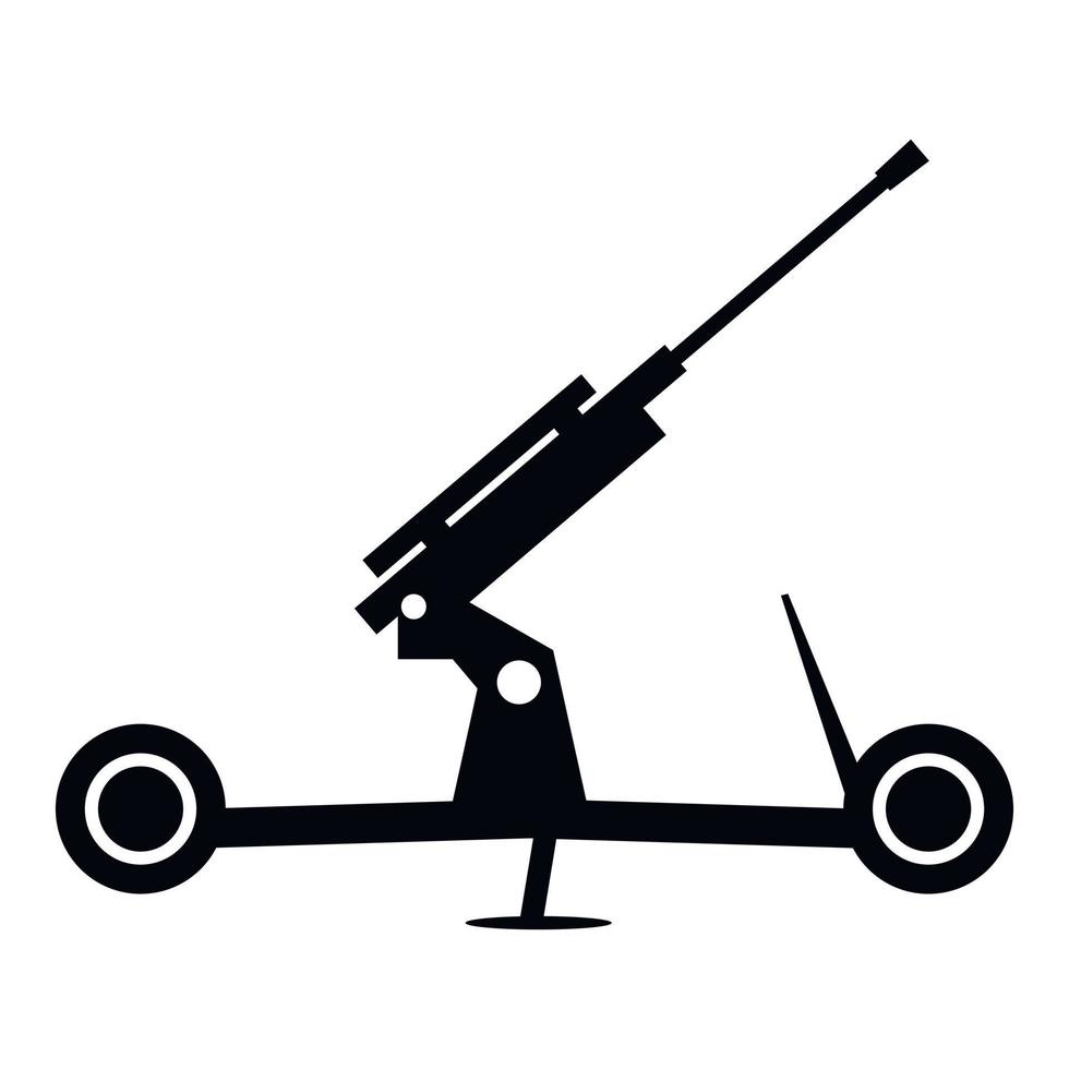 Howitzer artillery simple icon vector