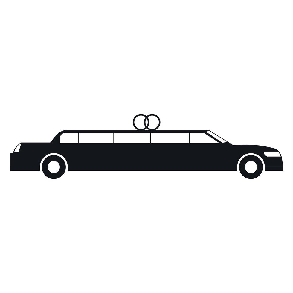Limousine simple icon vector