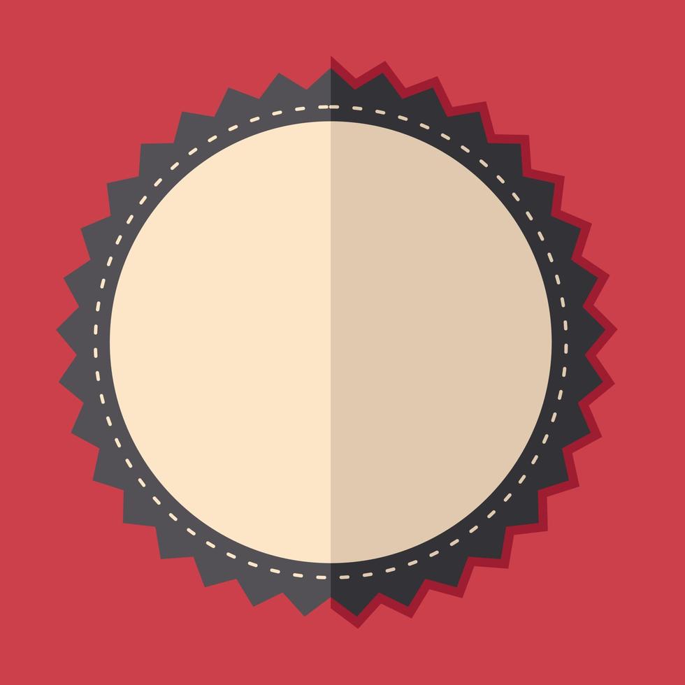 Beige vintage badge vector