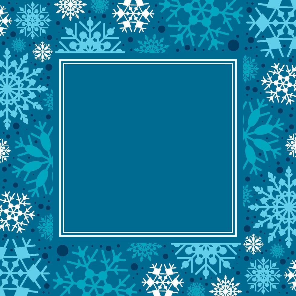 Winter Snowflakes Border Frame vector