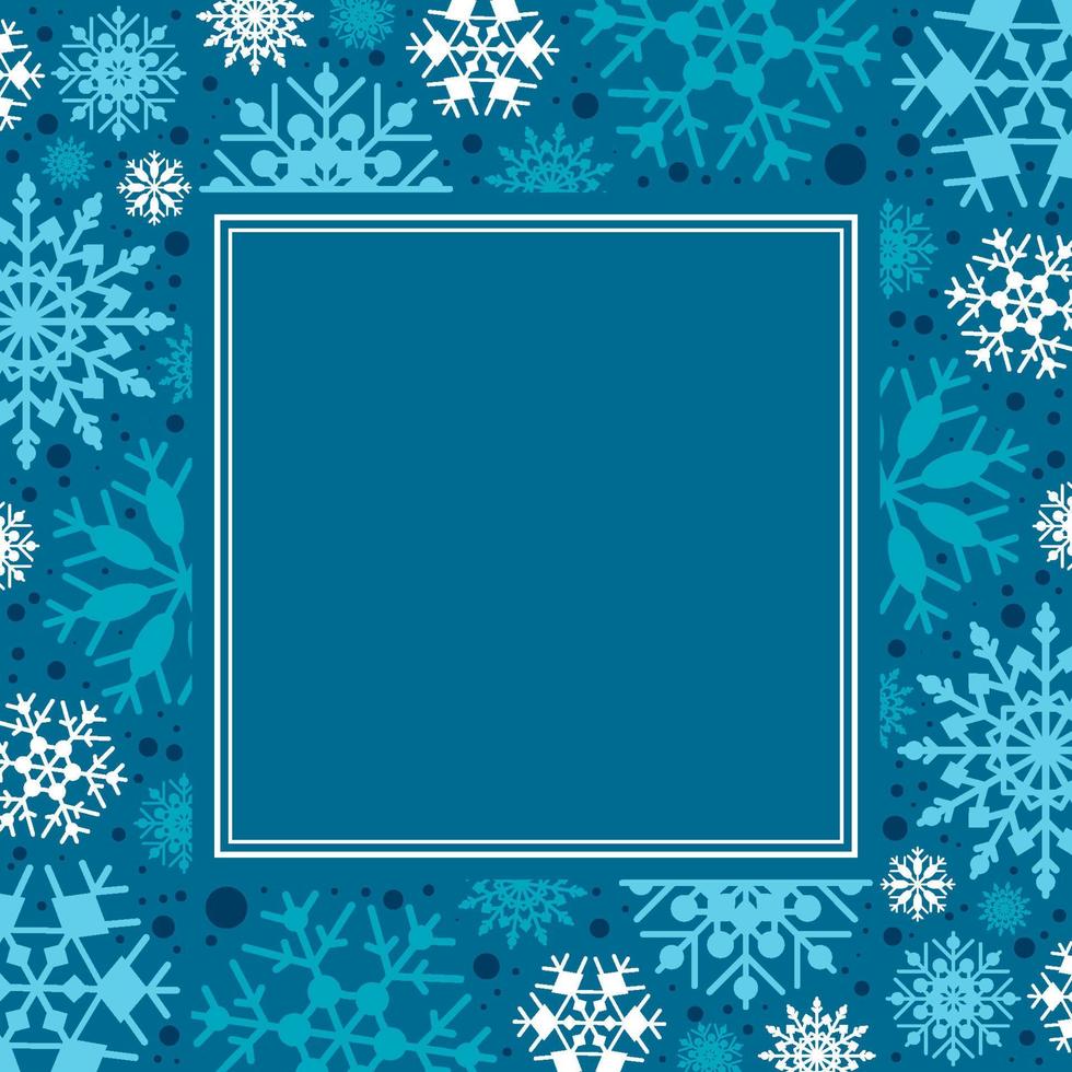 Winter Snowflakes Border Frame vector