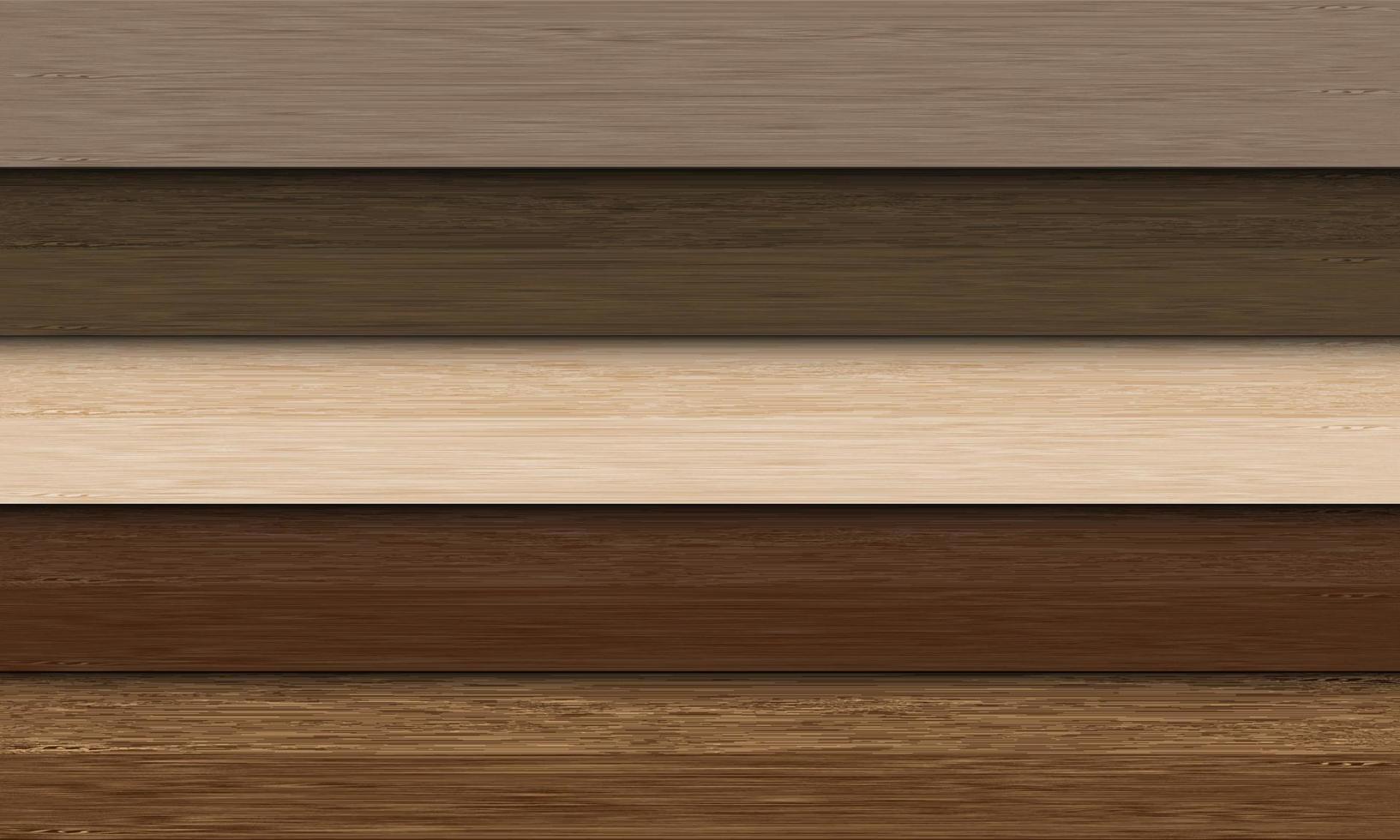 Realistic wood plank colors set for home floor wall design background vector