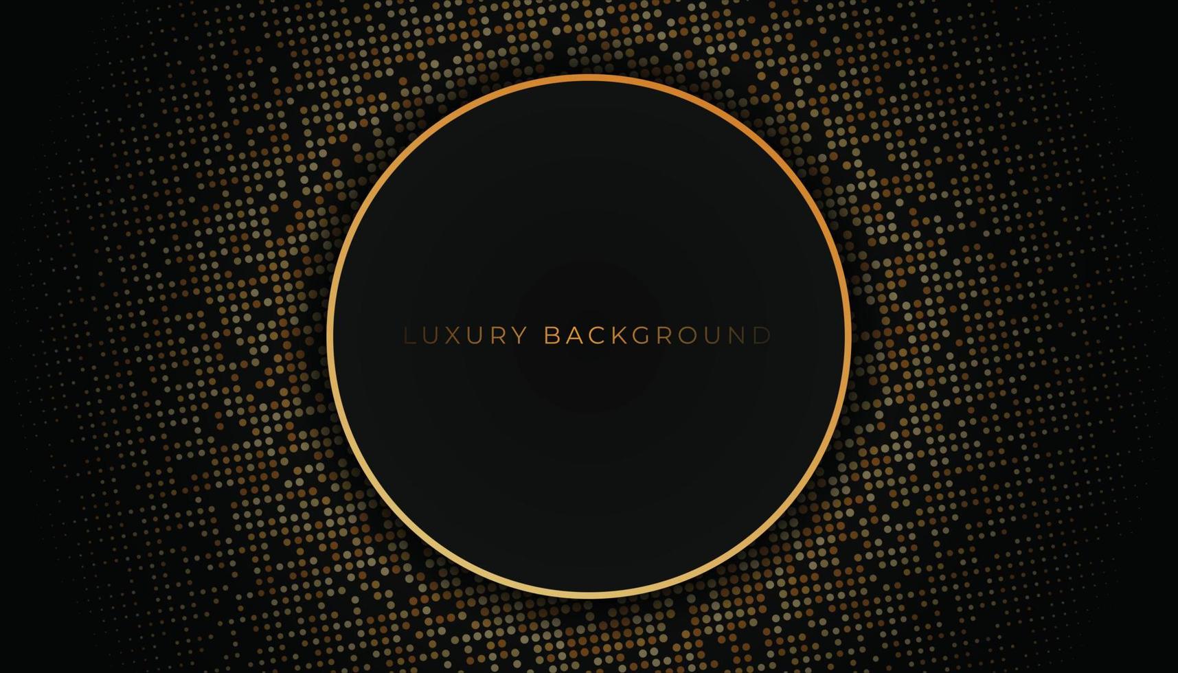 The illustration spotted circle 3D effect golden black background