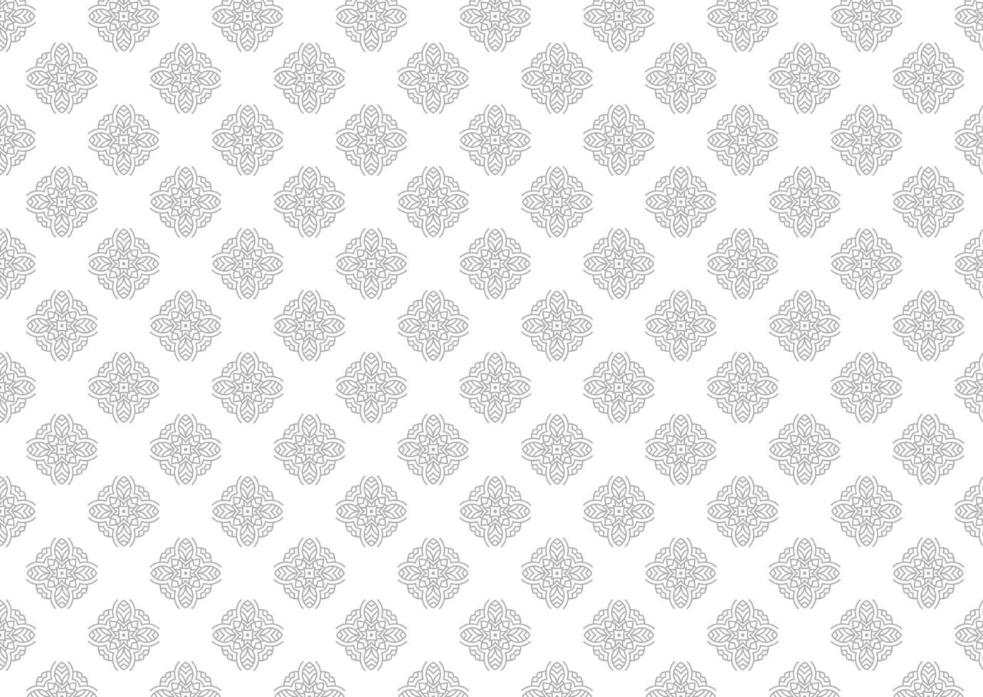 Ornamental doodle mandala seamless pattern background vector template, Seamless pattern with paisley, mandala, and floral motif for wallpaper