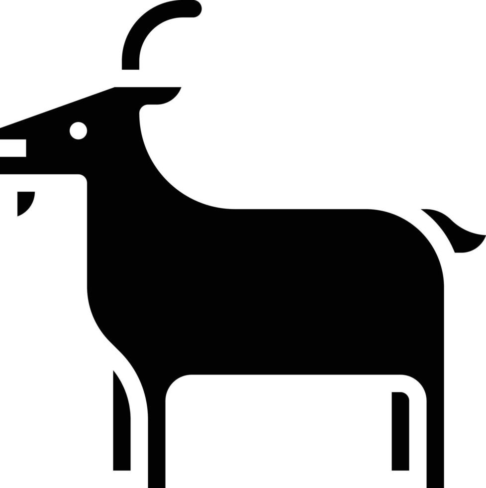 goat animal mammal farm - solid icon vector