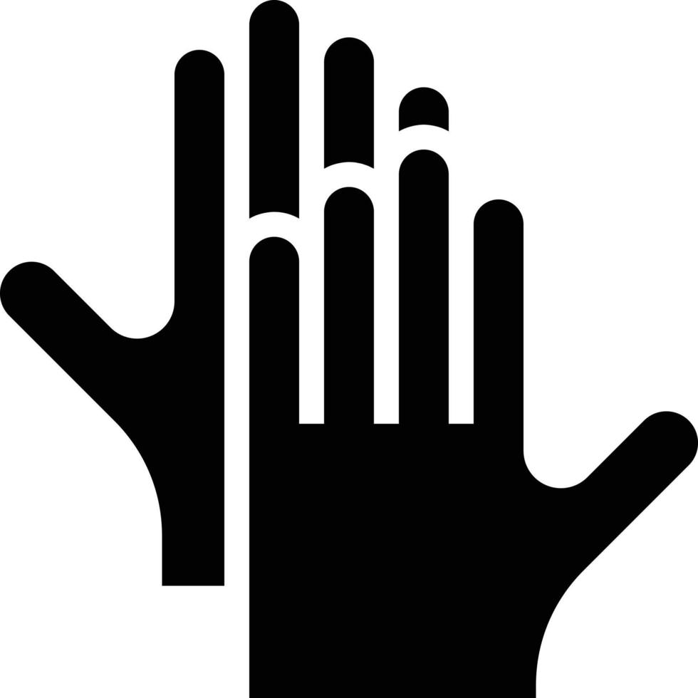 glove hand protect - solid icon vector