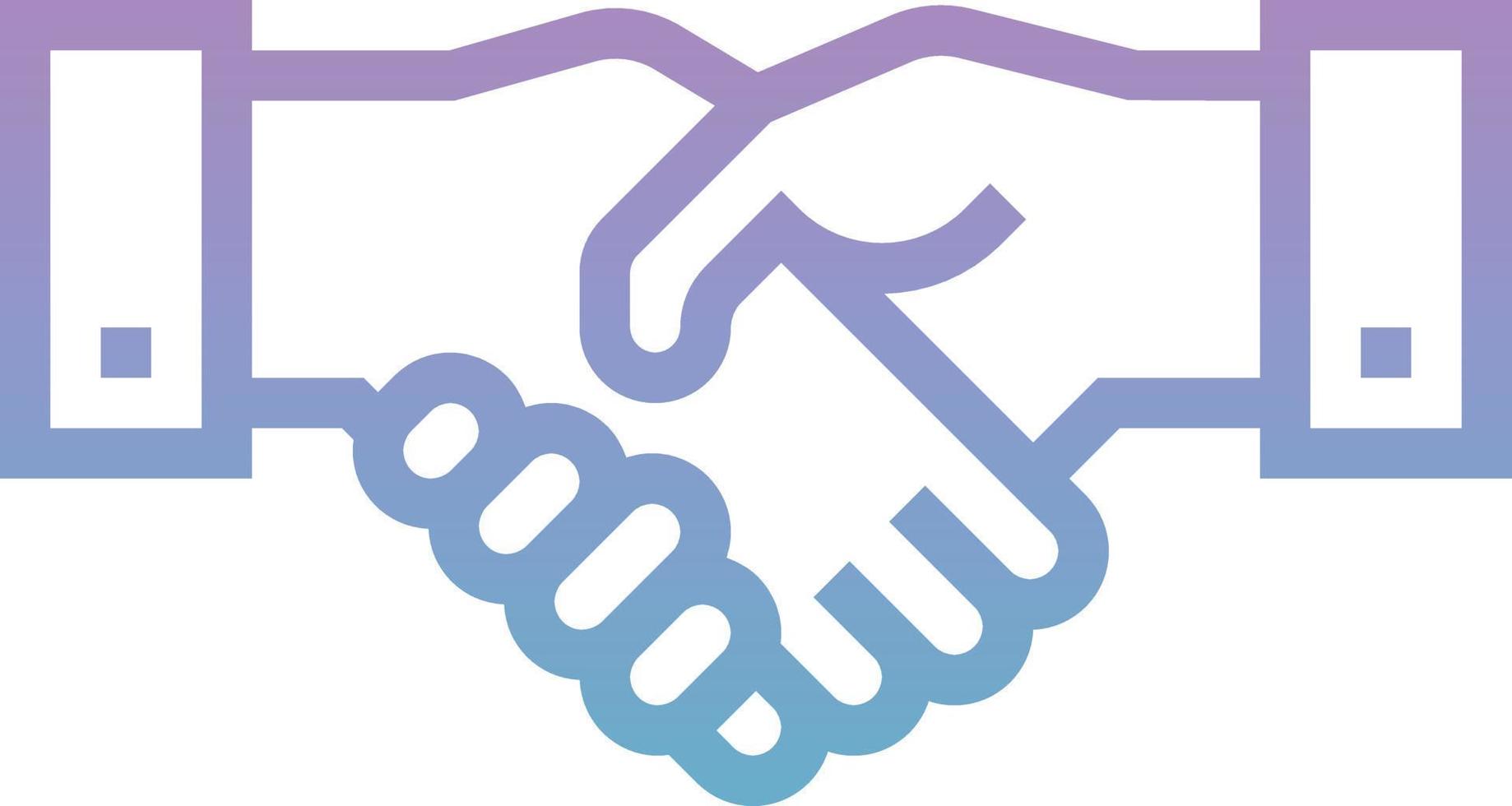 handshake business relationship communication - gradient icon vector