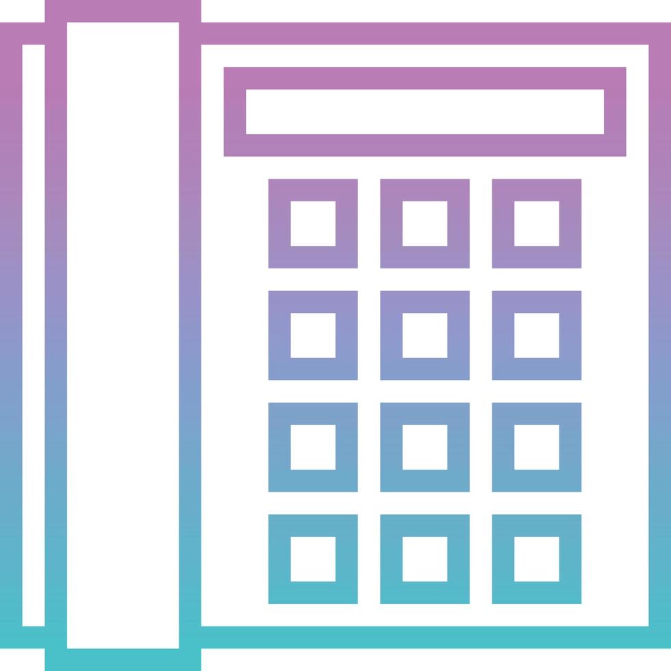 telephone communication hotel - gradient icon vector