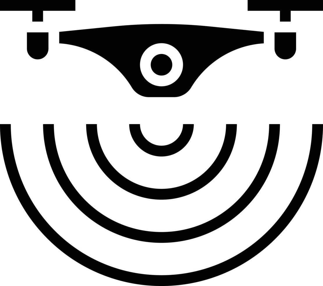 drone wifi camera - solid icon vector