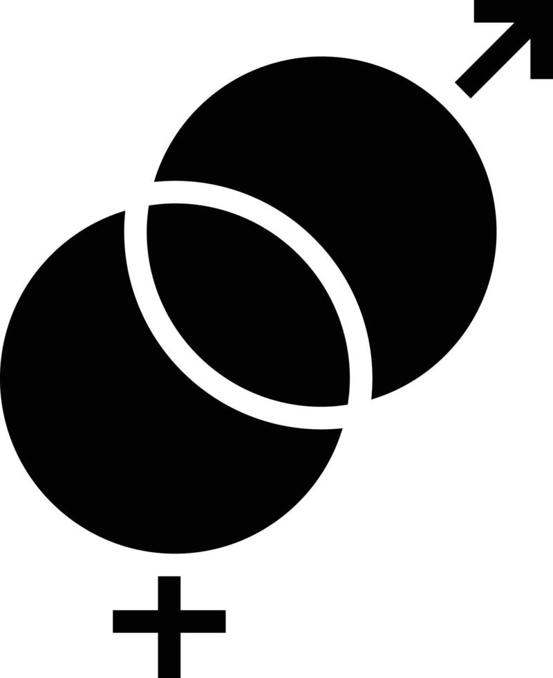gender male female - solid icon vector