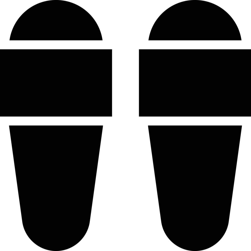 slippers shoes hotel spa - solid icon vector