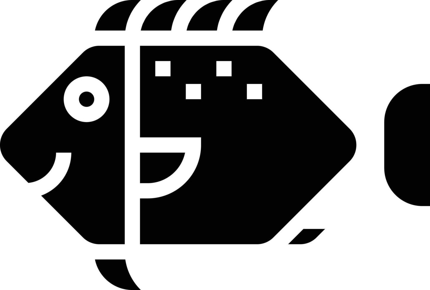 fish food animal farm - solid icon vector