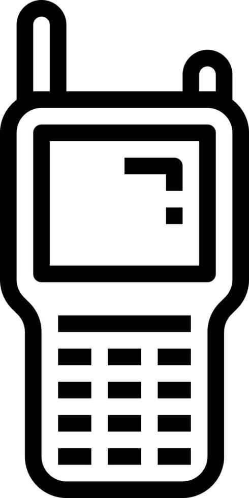 walkie talkie communication - outline icon vector
