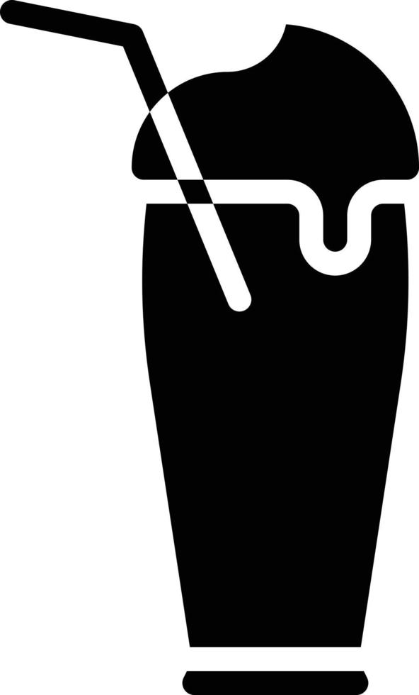 smoothie drink blueberry yogurt beverage - solid icon vector