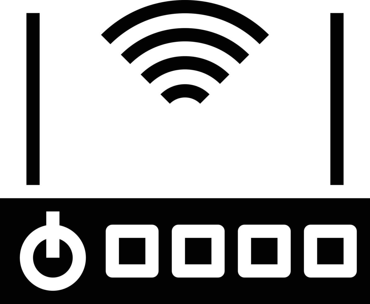 wifi internet router hotel spa - solid icon vector