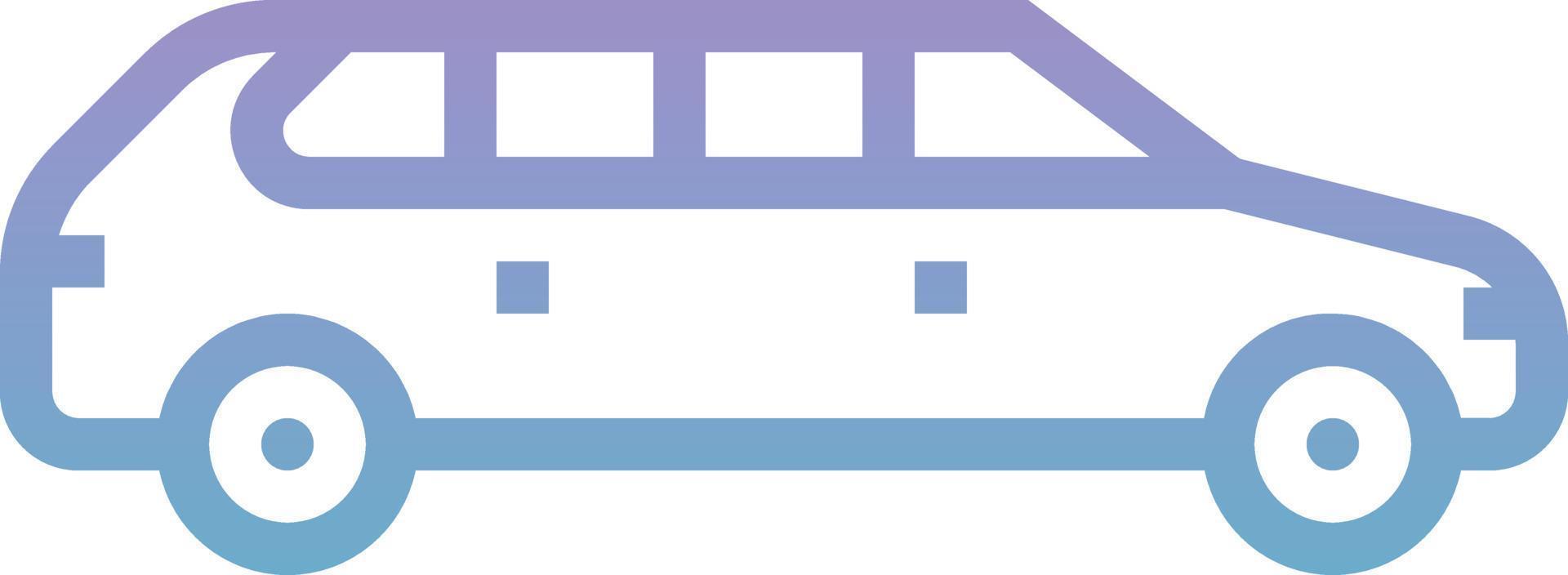 limousine airport transport car service - gradient icon vector