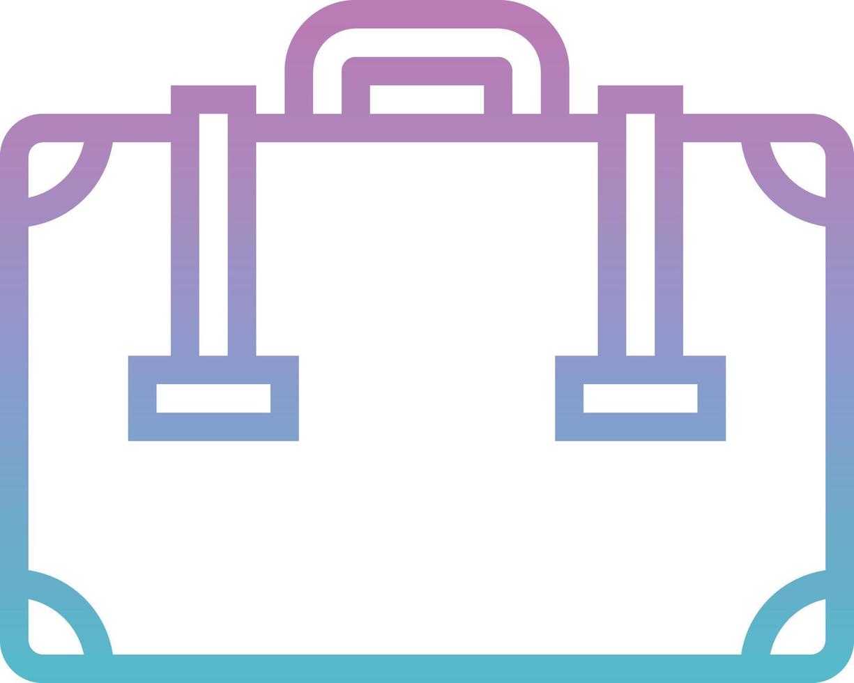 luggage travel hotel - gradient icon vector