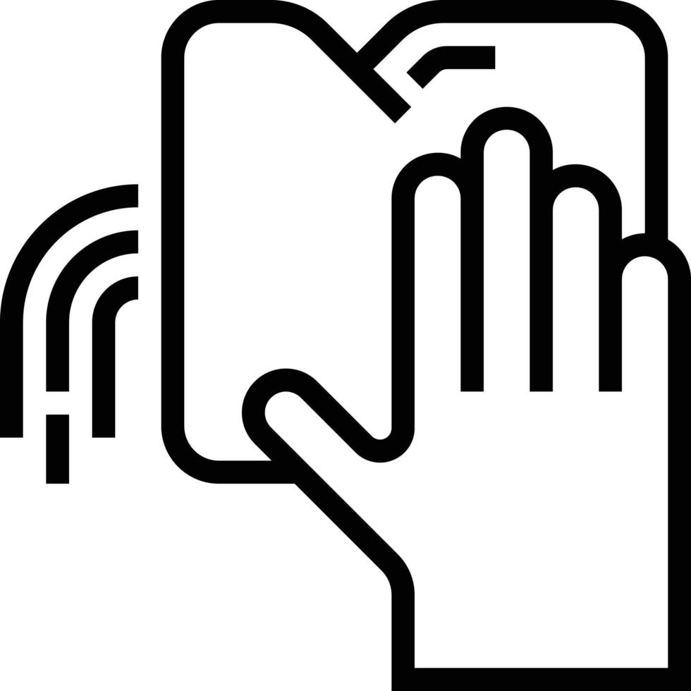 wiping glass cleaning housework - outline icon vector