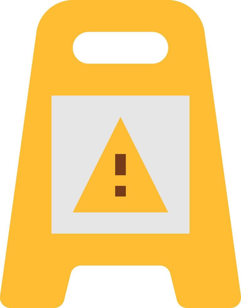 warning sign cleaning - flat icon vector