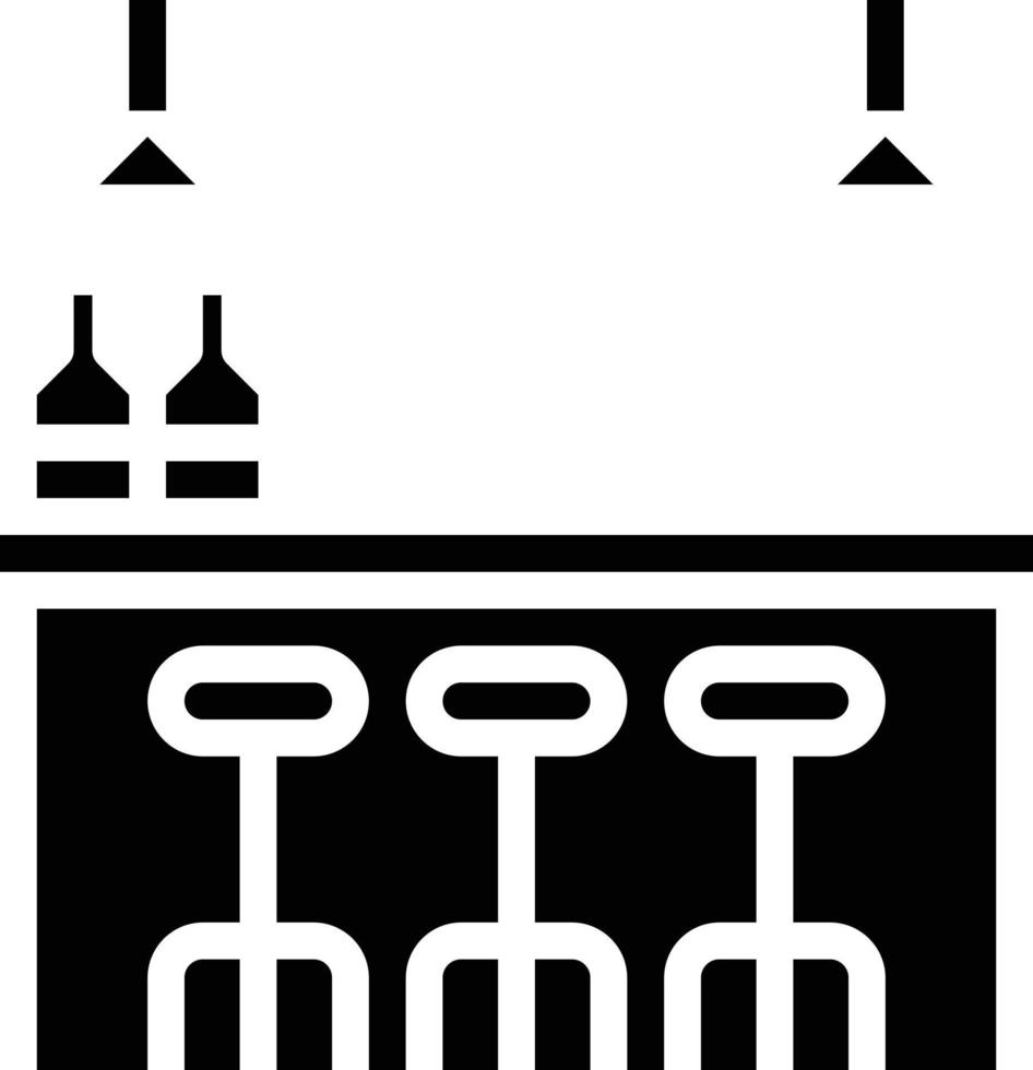bar beber alcohol - icono sólido vector