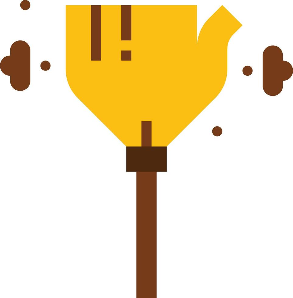 feather duster dust cleaning - flat icon vector