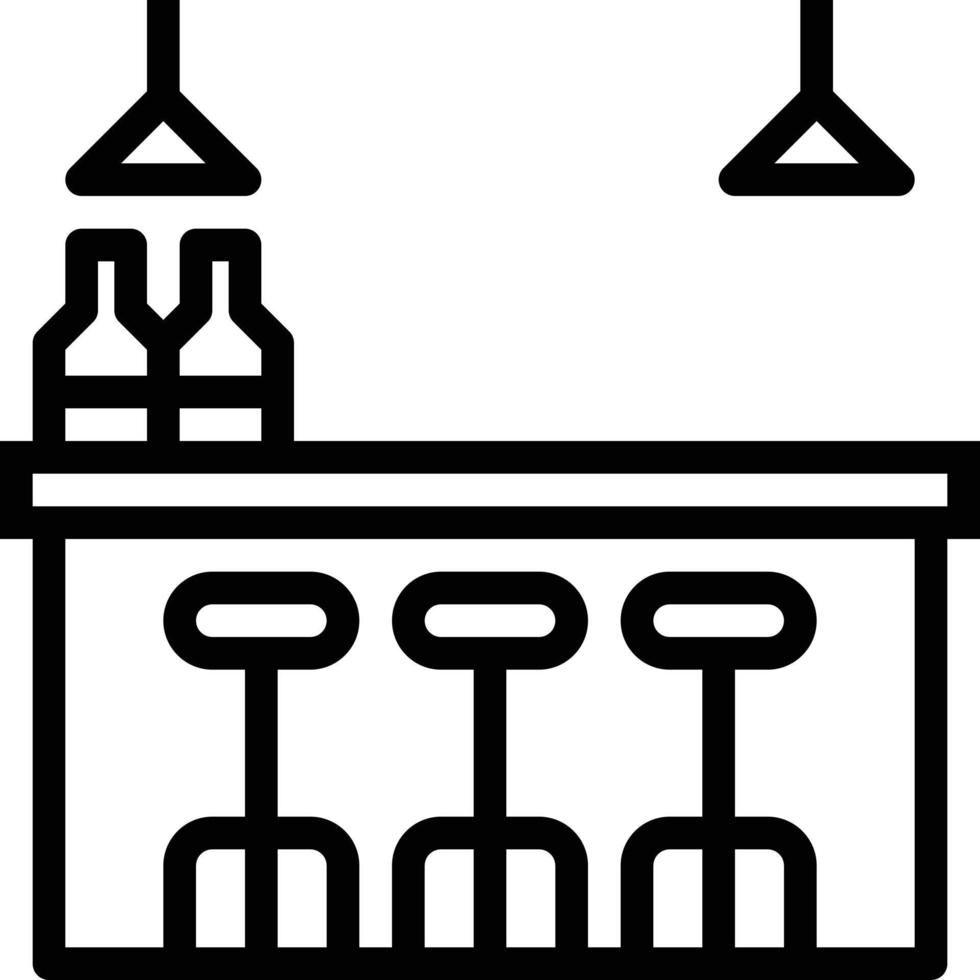 bar drinkink alcohol - outline icon vector