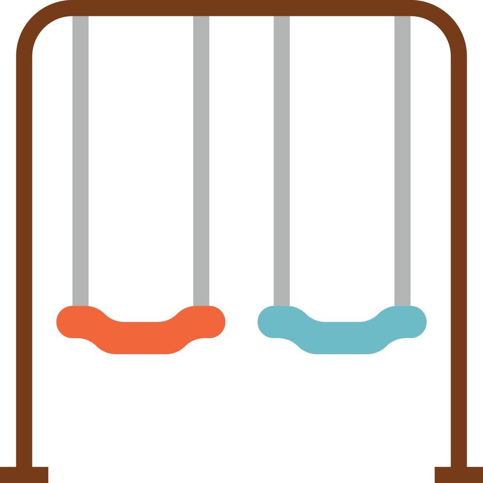 swing park playground - flat icon vector