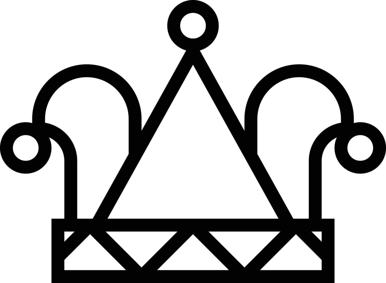 joker hat carnival circus - outline icon vector