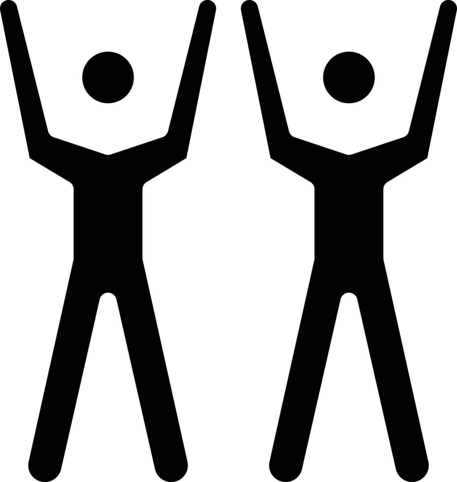 partnerships freinds winner leader human - solid icon vector