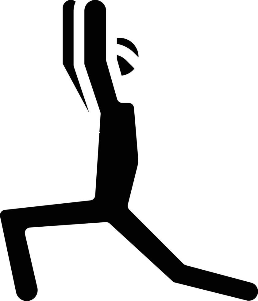 yoga human stretch sport - solid icon vector