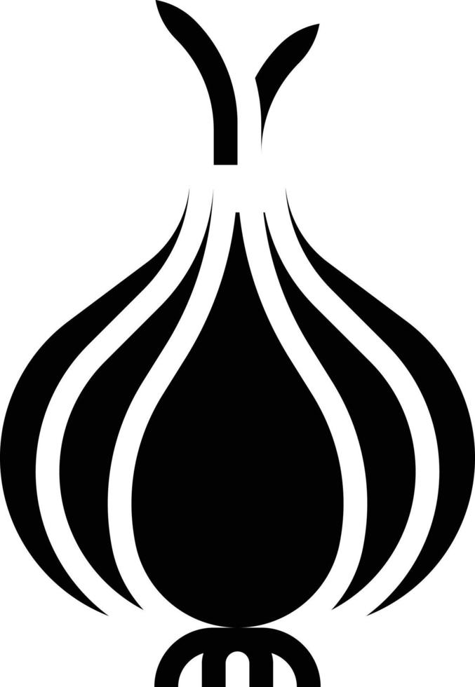 onion farm vegetable - solid icon vector
