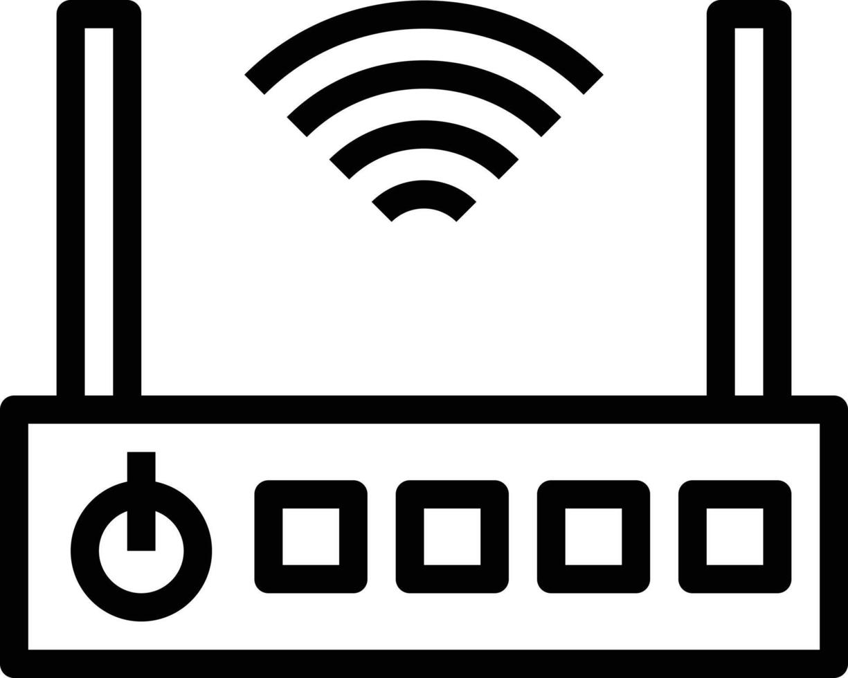 wifi internet router hotel spa - icono de contorno vector