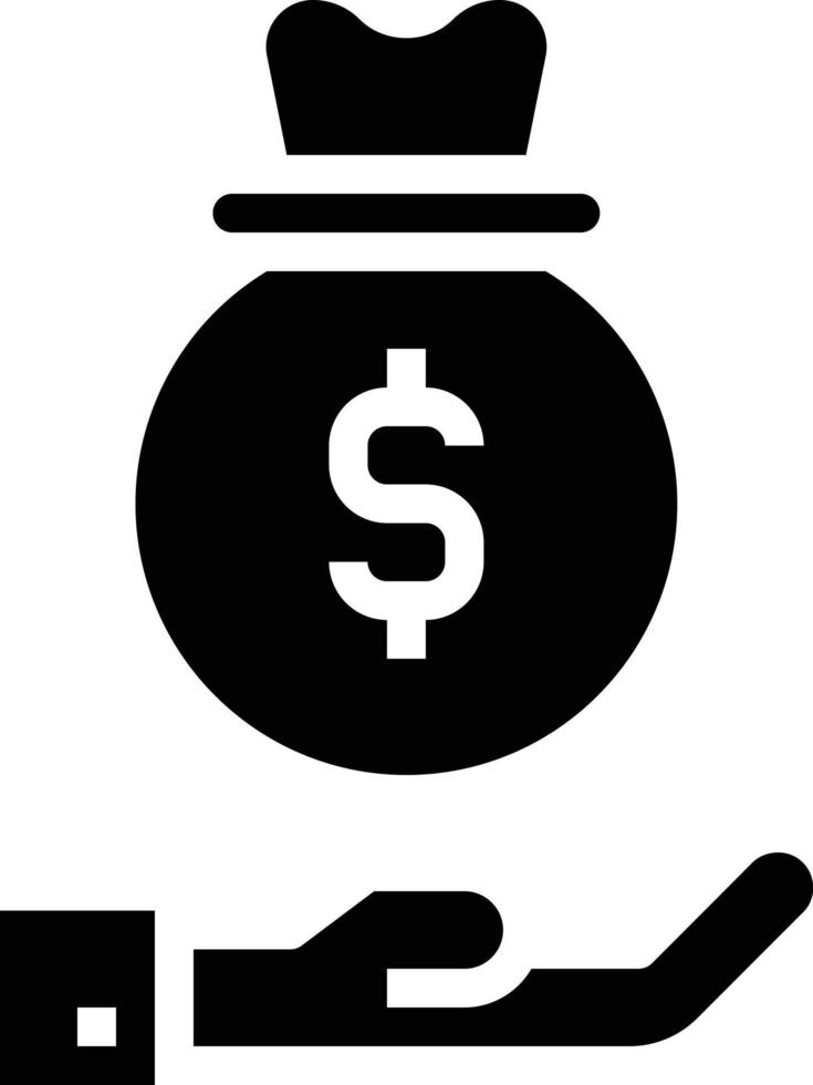profits salary money recieve success - solid icon vector