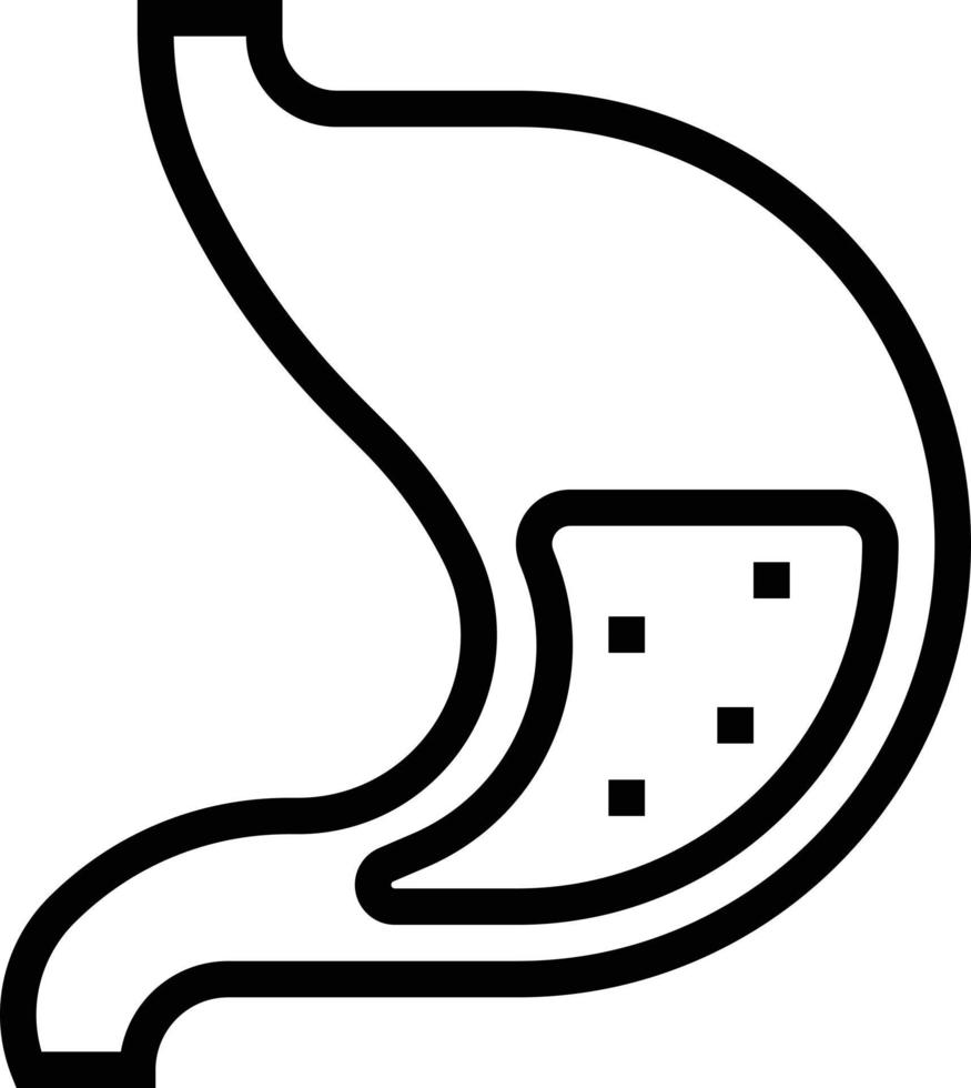 stomach organ healthcare medical - outline icon vector