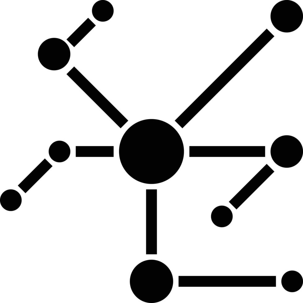 comunicación de red de conexión - icono sólido vector