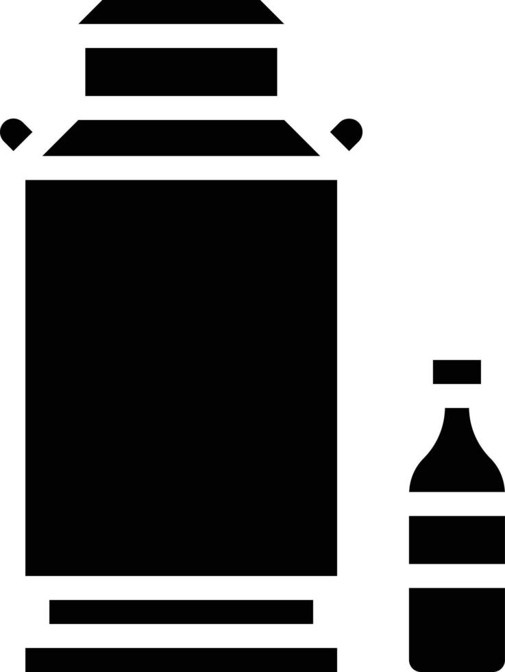 milk beverage product - solid icon vector